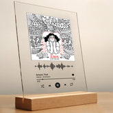 Spotify Plaque with Wooden Stand